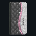 Chic Girl Imitate Silver Glitzer Schwarz Pink Mono Geldbeutel Hülle Für Das Samsung Galaxy S5<br><div class="desc">Hübsche schicke und elegante mädchenhafte Imitate silbernen Glitzer und Nashörner mit schwarzem Tuffstein-Design zu schaffen, eine besondere stilvolle Gehäuse, um Ihr Gerät zu schützen. Schönes, modernes und cooles Cover für den Trend-versierten und kunstliebenden angesagten Trendsetter. Dieses stilvolle Design wäre ideal für Mädchen, die gerne funkelnd Designs tragen. Zeigen Sie Ihren...</div>