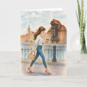 Chic Girl in Danzig, Polen Karte