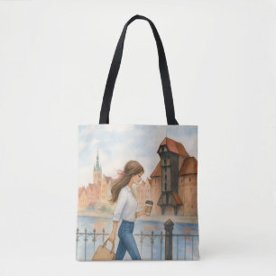 Chic Girl in Danzig, Polen Tasche