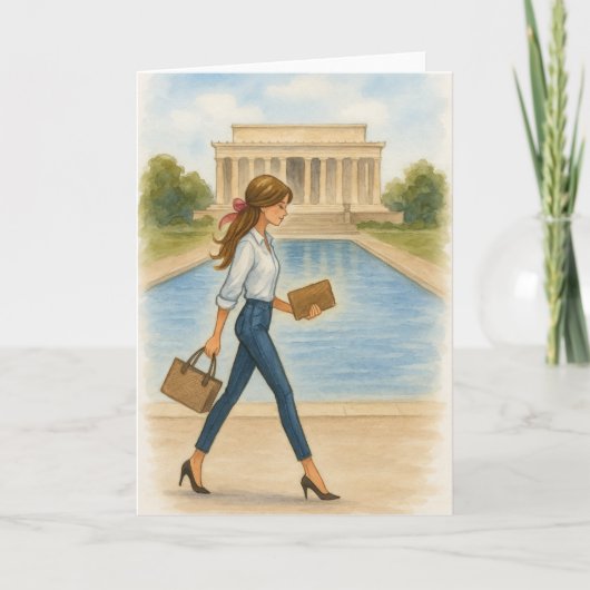 Chic Girl in Washington, DC Karte (Vorderseite)