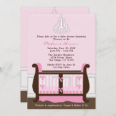 Chic Girl Pink Kinderzimmer Dekoration Kinderdusch Einladung (Vorne/Hinten)