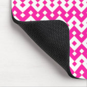 Chic Girlie Mousepad, Candy Pink Geometric Mousepad (Ecke)
