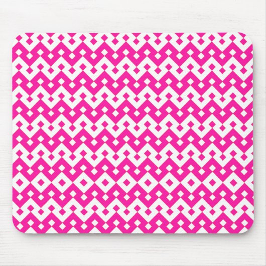 Chic Girlie Mousepad, Candy Pink Geometric Mousepad (Vorne)