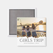 Chic Girls Trip | Girls-Wochenende Custom-Foto Magnet (Vorderseite/Rückseite)