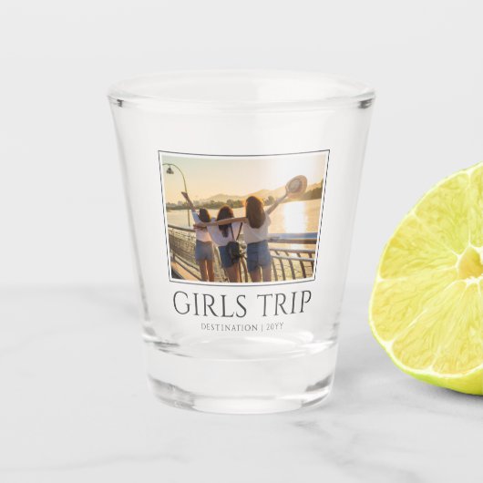 Chic Girls Trip | Girls-Wochenende Custom-Foto Schnapsglas (Vorderseite)