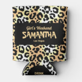 Chic Girls Weekend Leopard Print Dosenkühler (Vorderseite)