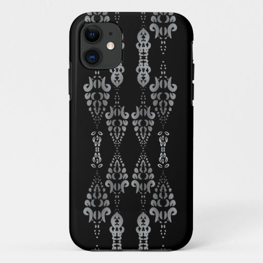 Chic Girly Black and White Ornamental Pattern Case-Mate iPhone Hülle (Rückseite)
