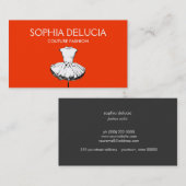 Chic Girly Dress Red Fashion Boutique Visitenkarte (Vorne/Hinten)