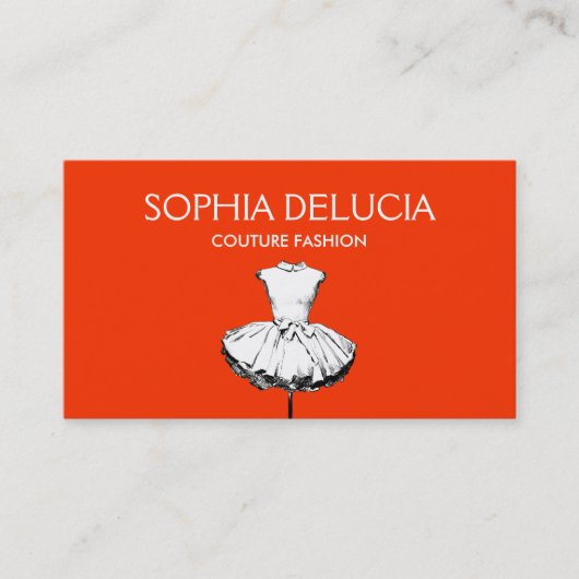 Chic Girly Dress Red Fashion Boutique Visitenkarte (Vorderseite)