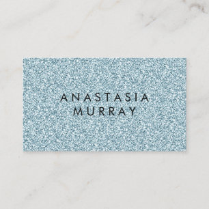 Chic, Girly & Glam Blau Silber Glitter Funkeln Visitenkarte