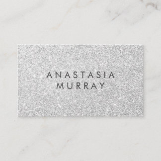 Chic, Girly & Glam Grau Silver Glitzer Glitzern Visitenkarte