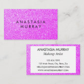 Chic, Girly & Glam Lilac Lila Glitzer Glitzern Visitenkarte (Vorne/Hinten)