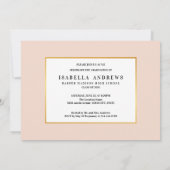 Chic Girly Hand Letted Script Foto Abschluss Einladung (Rückseite)