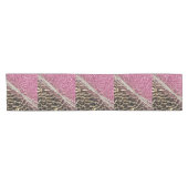Chic Girly Leopard Print Pink Glitzer Kurzer Tischläufer (Horizontal)