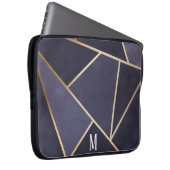 Chic Girly Lila & Gold Abstrakt Laptopschutzhülle (Vorne Rechts)