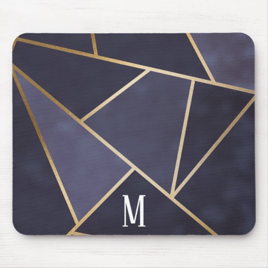 Chic Girly Lila & Gold Abstrakt Mousepad (Vorne)