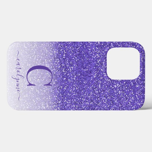 Chic Girly Lila Ombre Sparkle Glitzer Case-Mate iPhone Hülle (Rückseite (Horizontal))