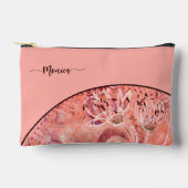Chic Girly Lmon Pink Blume Zubehörtasche (Vorderseite)