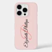 Chic Girly Misty Rose Monogram Letter Case-Mate iPhone Hülle (Rückseite)