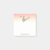 *~* Chic Girly Ombre Peach Glitzer TO DO Sticky Post-it Klebezettel (Vorderseite)