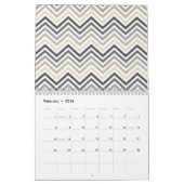 Chic Girly Patterns mit Damaskus und Chevronen plu Kalender (Feb 2026)
