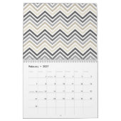 Chic Girly Patterns mit Damaskus und Chevronen plu Kalender (Feb 2027)