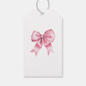 Chic Girly Pink Bows Geburtstag Geschenkanhänger (Rückseite)