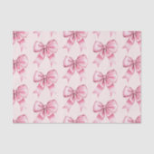 Chic Girly Pink Bows Geburtstag Seidenpapier (Vorderseite)