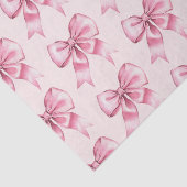 Chic Girly Pink Bows Geburtstag Seidenpapier (Ausschnitt)