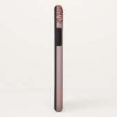 Chic Girly Pink Glitzer Tropfens Monogram Case-Mate iPhone Hülle (Hinten/Rechts)