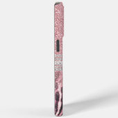 Chic Girly Pink Leopard Glitzer Image Case-Mate iPhone Hülle (Rückseite / Rechts)
