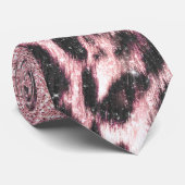 Chic Girly Pink Leopard Glitzer Image Krawatte (Gerollt)
