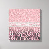 Chic Girly Pink Leopard Glitzer Image Leinwanddruck (Vorderseite)