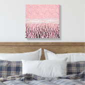 Chic Girly Pink Leopard Glitzer Image Leinwanddruck (Insitu (Schlafzimmer))