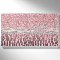 Chic Girly Pink Leopard Glitzer Image