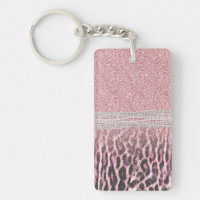 Chic Girly Pink Leopard Glitzer Image