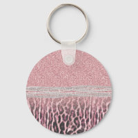 Chic Girly Pink Leopard Glitzer Image