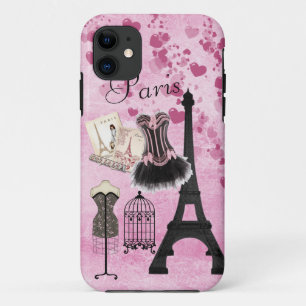 Chic Girly Pink Paris Mode Case-Mate iPhone Hülle
