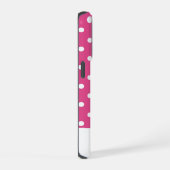 Chic Girly Pink und White Polka Dosen stark iPhone Hülle (Rechte Seite)