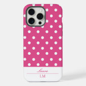 Chic Girly Pink und White Polka Dosen stark iPhone Hülle (Rückseite)
