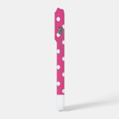 Chic Girly Pink und White Polka Dots iPhone Hülle (Linke Seite)