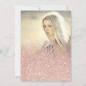 Chic Girly Rose Gold Glitzer ombre Foto Sweet 16 Einladung (Rückseite)