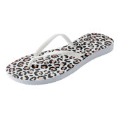 Chic Girly Rose Gold Leopard Print Badesandalen (Schrägansicht)