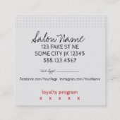 Chic girly Rot des Vintagen Treuekarte (Rückseite)