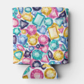 Chic Girly Shiny Diamond Gemstones Dosenkühler (Rückseite)