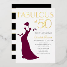 Chic Glam Fabulous am 50. Geburtstag gestreift Gol