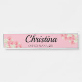 Chic Glam Floral Türschild (Vorderseite )