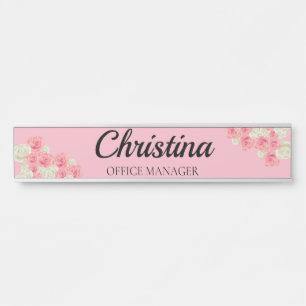 Chic Glam Floral Türschild