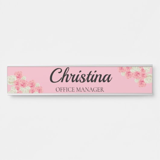Chic Glam Floral Türschild (Vorderseite )