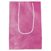 Chic Glam Girly Pink Mittlere Geschenktüte (Rückseite)